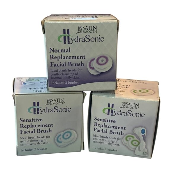 HYDRASONIC Satin Smooth Sensitive + Normal Replacement Facial Brushes (3 boxes) - Picture 1 of 2